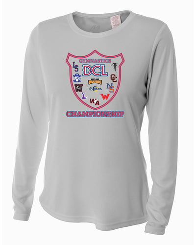 Campeonato de Gimnasia DCL - Camiseta de manga larga refrescante y de alto rendimiento para mujer (A4NW3002)