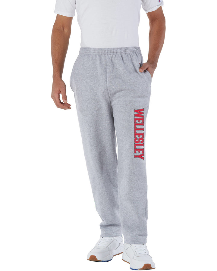 Wellesley Track and Field 2023 - Champion Adult Powerblend® Open-Bottom Fleece Pant with Pockets - P800