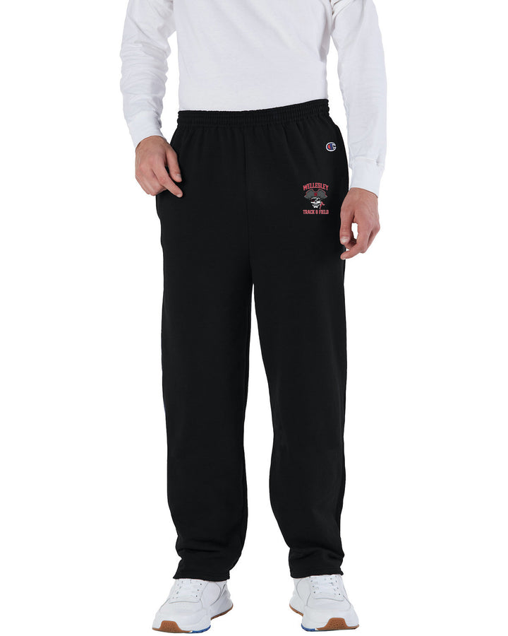 Wellesley Track and Field 2023 - Champion Adult Powerblend® Open-Bottom Fleece Pant with Pockets - P800