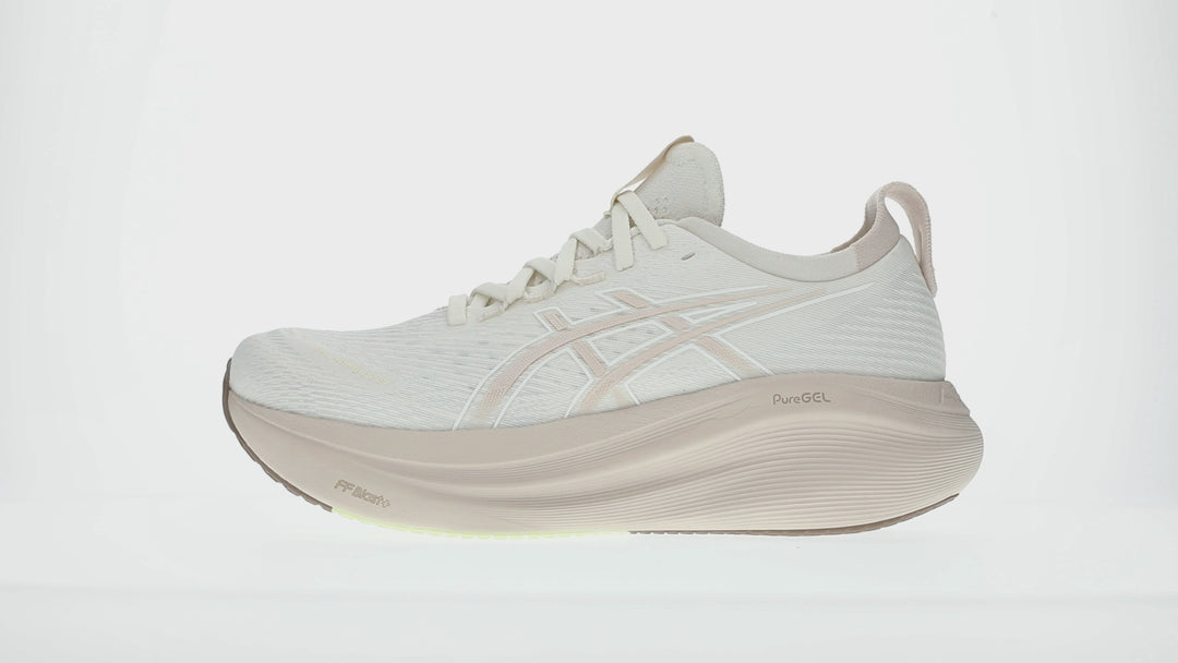 Women's ASICS Gel-Nimbus 27 - Cream/Mineral Beige
