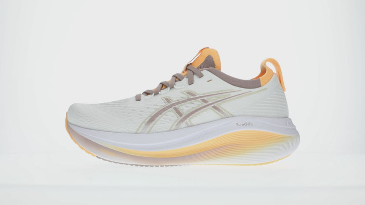 Women's ASICS Gel-Nimbus 27 - White/Fawn