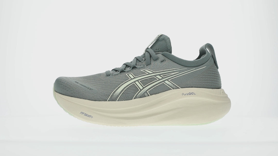 Women's ASICS Gel-Nimbus 27 - Monument Blue/Whisper Green