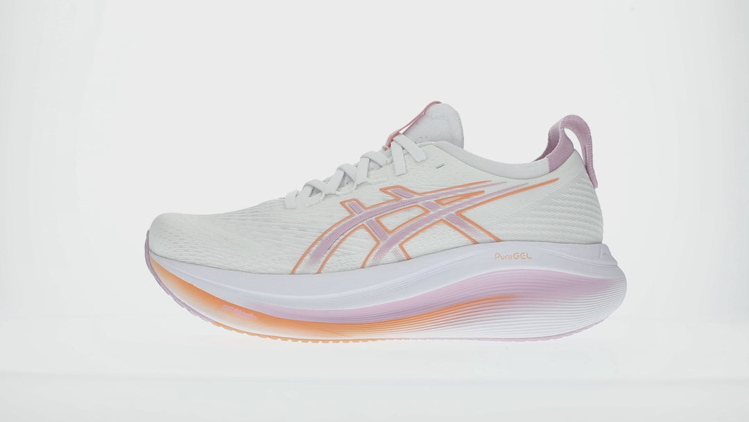 Women's ASICS Gel-Nimbus 27 - White/Light Ube