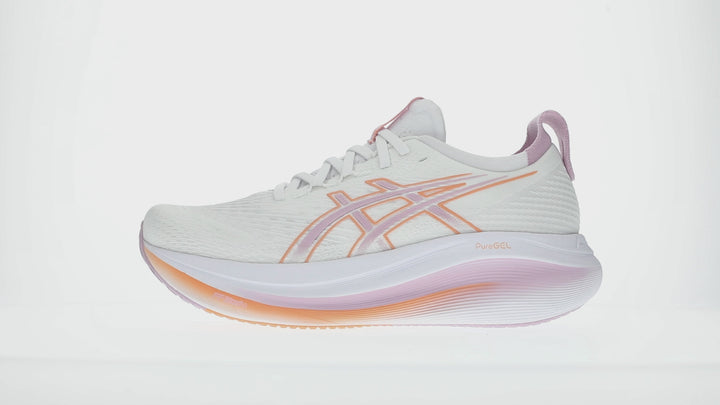 Women's ASICS Gel-Nimbus 27 - White/Light Ube