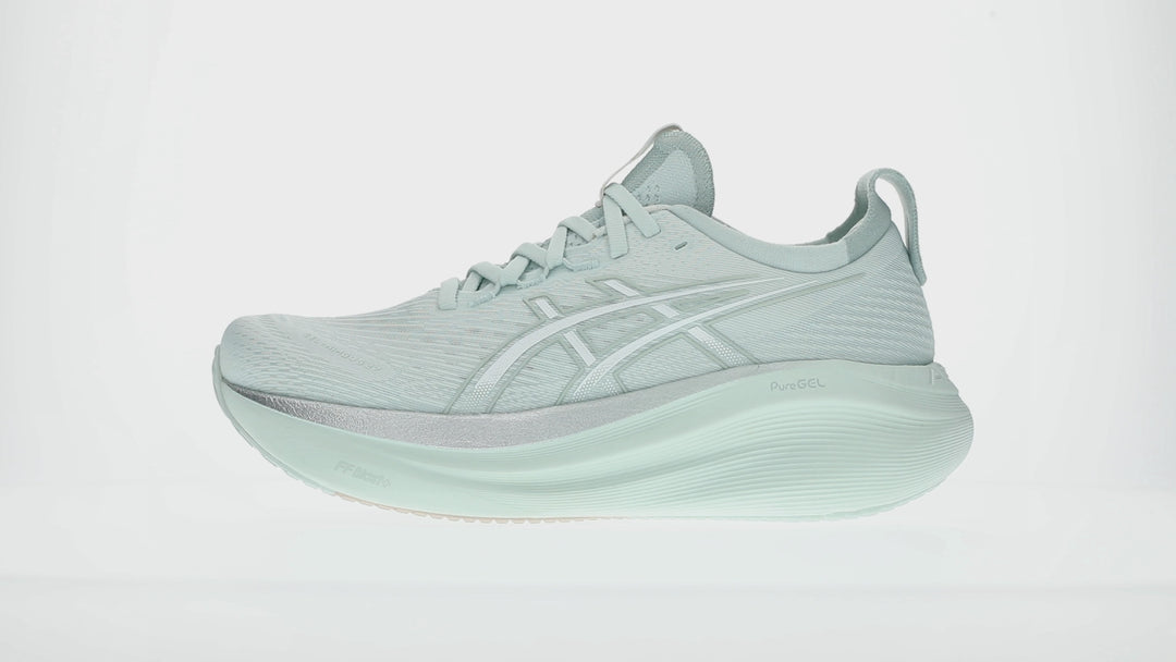 Women's ASICS Gel-Nimbus 27 - Pure Aqua/White