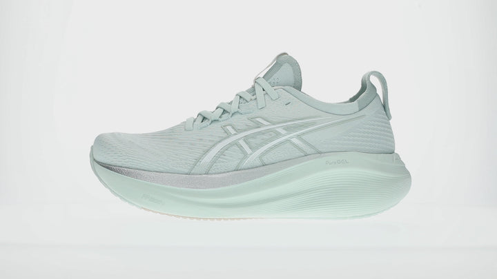Women's ASICS Gel-Nimbus 27 - Pure Aqua/White