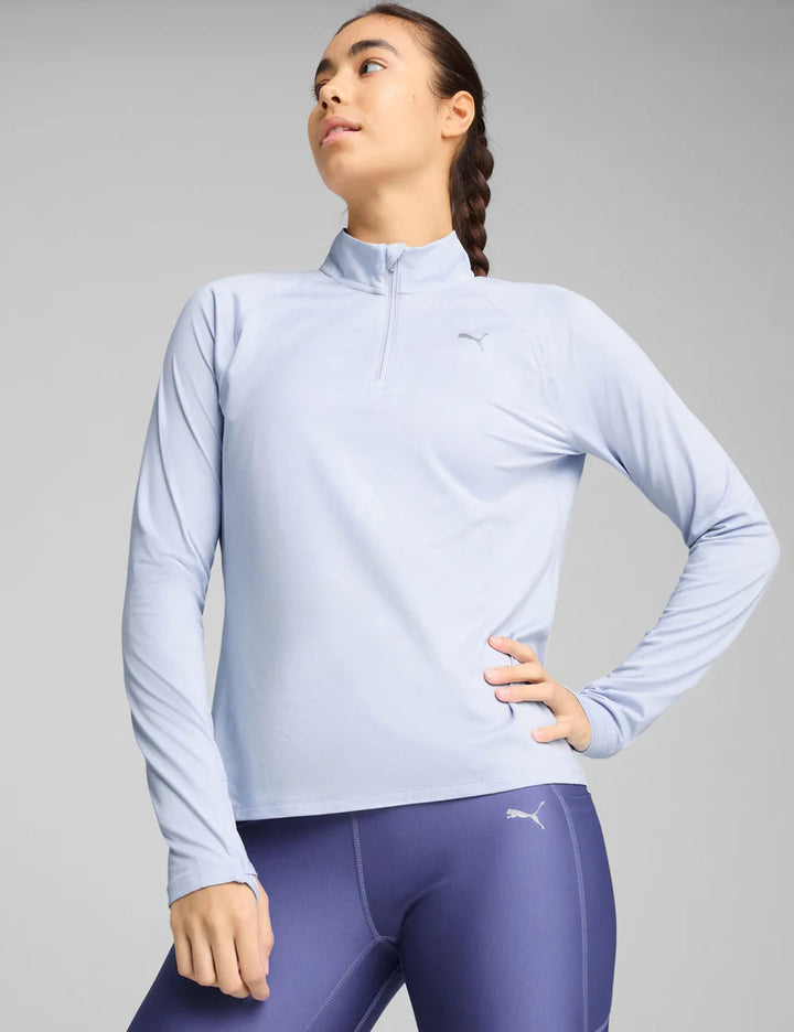 Puma Run Velocity Cloudspun 1/4 Zip - Cool Weather Heather - WOMEN