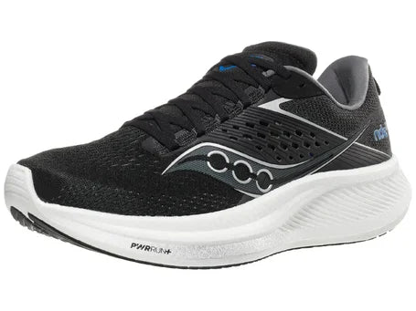 Saucony Ride 17 Wide para mujer, negro y blanco (S10925-100)