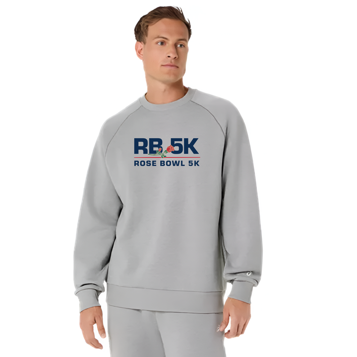 2027 Rose Bowl 5K - ASICS Unisex Fleece Crewneck Sweatshirt Grey Heather (2031F469) (RB27-19)