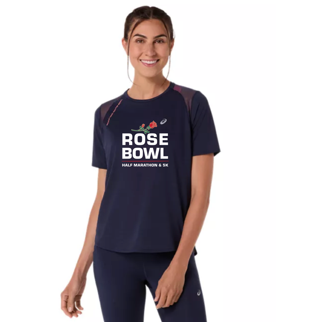 2027 Rose Bowl Half Marathon & 5K - ASICS Women's Road SS Top Midnight (2012D371) (RB27-14)