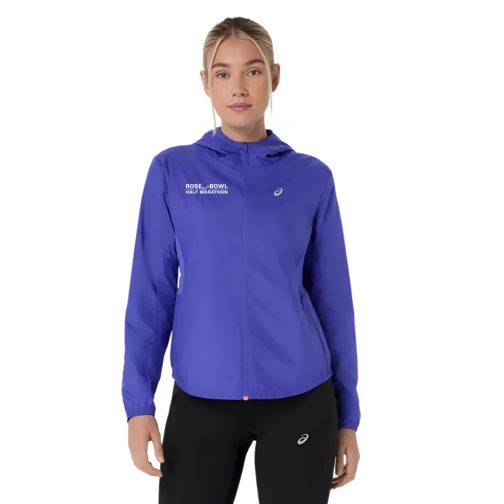 2027 Rose Bowl Half Marathon- ASICS Women's Silver Jacket Cobalt Burst (2012D148) (RB27-06)