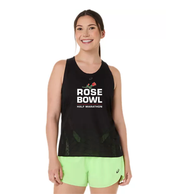 2027 Rose Bowl Half Marathon- ASICS Women's Metarun Tank Black (2012D416) (RB27-08)