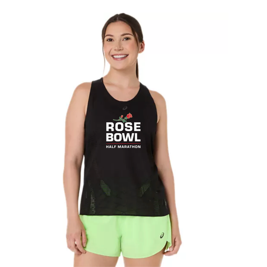 2027 Rose Bowl Half Marathon- ASICS Women's Metarun Tank Black (2012D416) (RB27-08)