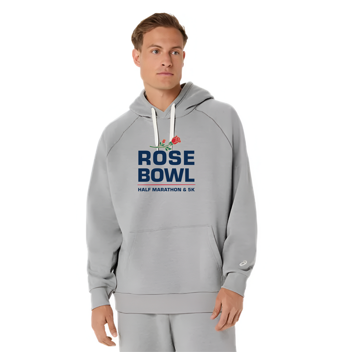 2027 Rose Bowl Half Marathon & 5K - ASICS Unisex Fleece Relaxed Pullover Hoodie Grey Heather (2031F470) (RB27-16)