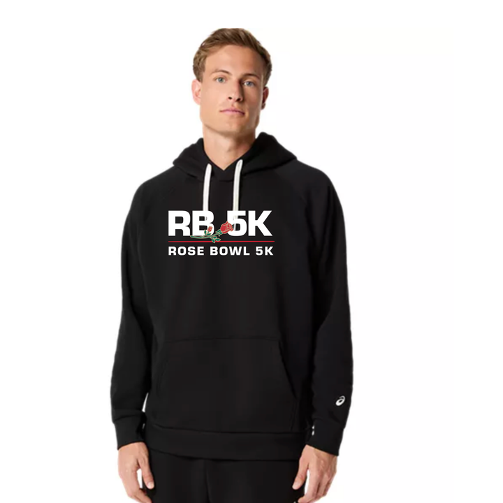 2027 Rose Bowl 5K - ASICS Unisex Fleece Relaxed Pullover Hoodie Black (2031F470) (RB27-20)