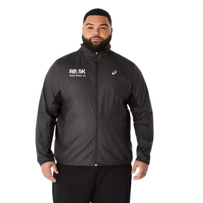 2026 Rose Bowl 5K *FINISHER* - Chaqueta ASICS Silver para hombre, color negro (2011D235) (RB26-27)