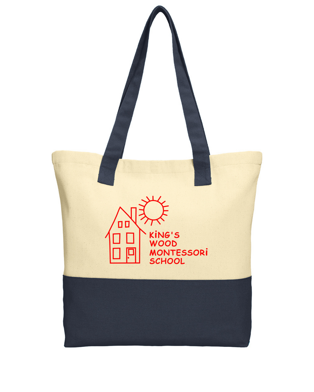 Bolsa Montessori King's Wood de algodón con bloques de color (BG414)