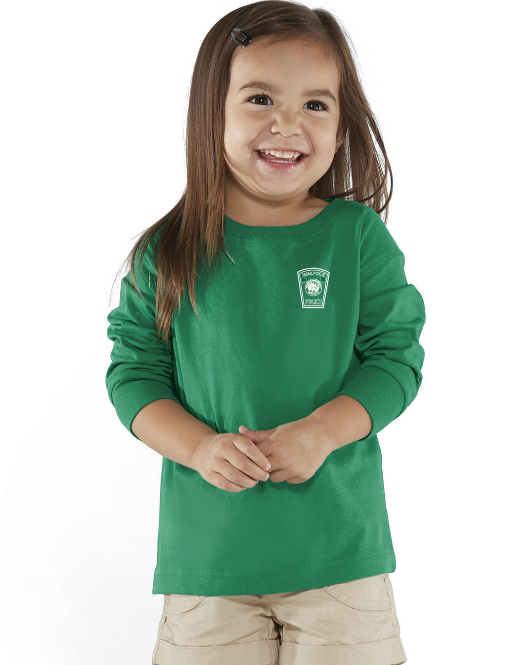 Walpole PD St. Patrick's Day 2024 LC Badge - Rabbit Skins Toddler Long-Sleeve Fine Jersey T-Shirt - RS3302