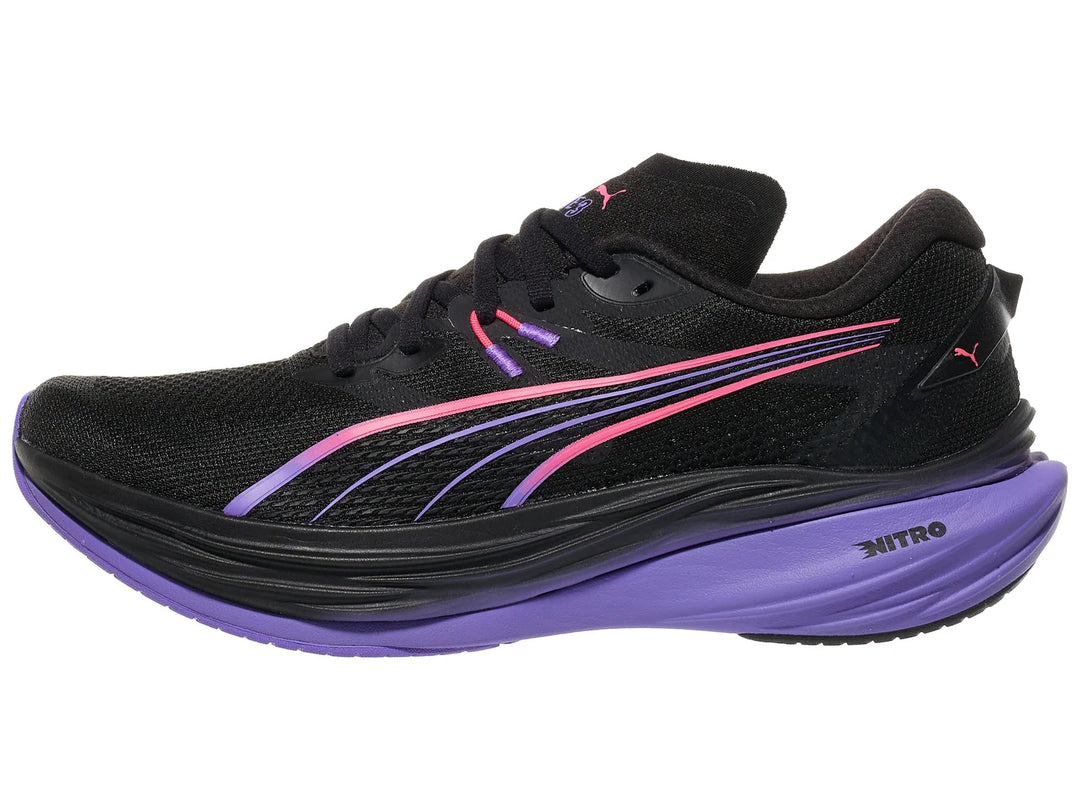 Mens Deviate Nitro 3 - PUMA BLACK-DARK AMETHYST