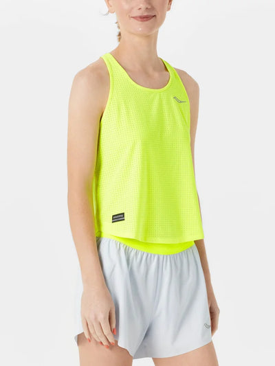 Camiseta de tirantes Saucony Kinvara Keyhole - Citron - MUJER