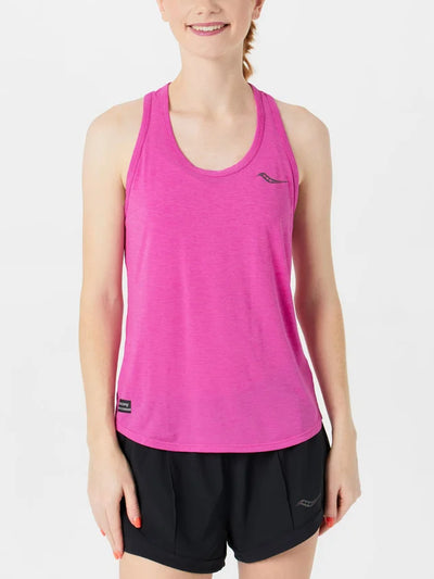 Camiseta de tirantes Saucony Stopwatch - Fucsia jaspeado - MUJER