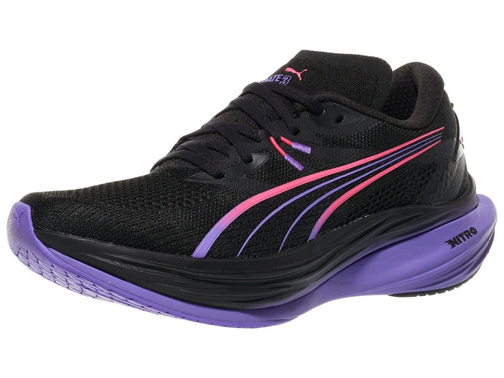 Mens Deviate Nitro 3 - PUMA BLACK-DARK AMETHYST