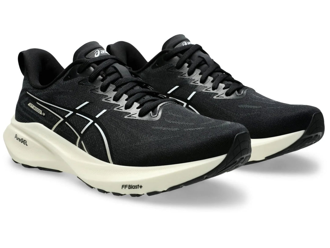 Zapatillas Asics GT-2000 13 para hombre, de ancho, color negro y blanco (1011B862-003)