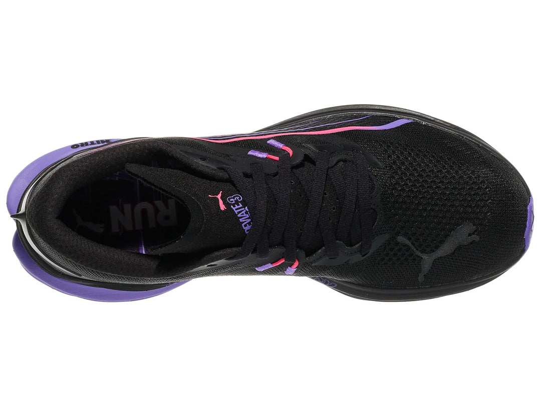 Mens Deviate Nitro 3 - PUMA BLACK-DARK AMETHYST