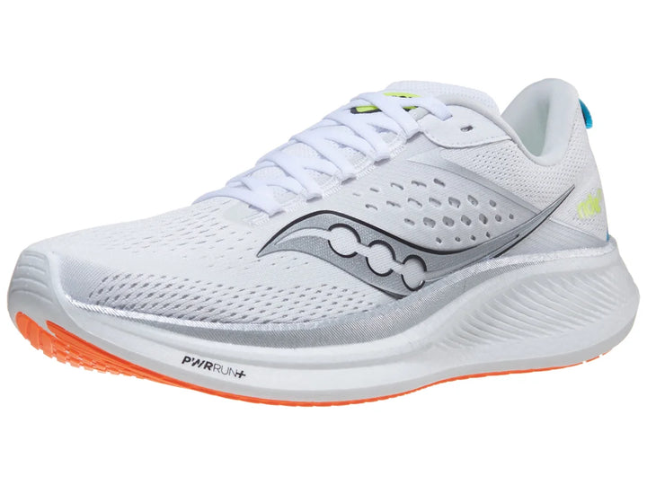 Saucony Ride 17 para hombre, color blanco y vizi (S20924-218)