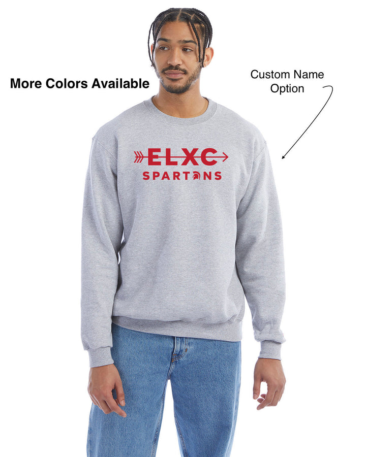 Sudadera con cuello redondo de campeón de cross country de East Longmeadow (S600)