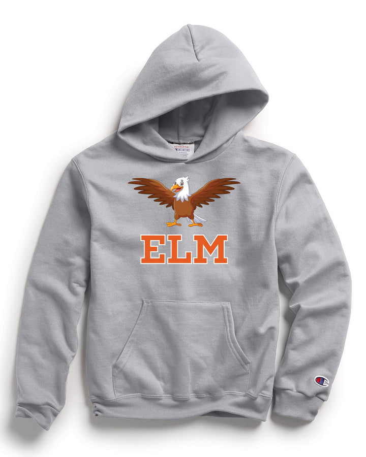 Sudadera con capucha y cuello redondo Champion Youth Powerblend® de Elm Street School (S790)