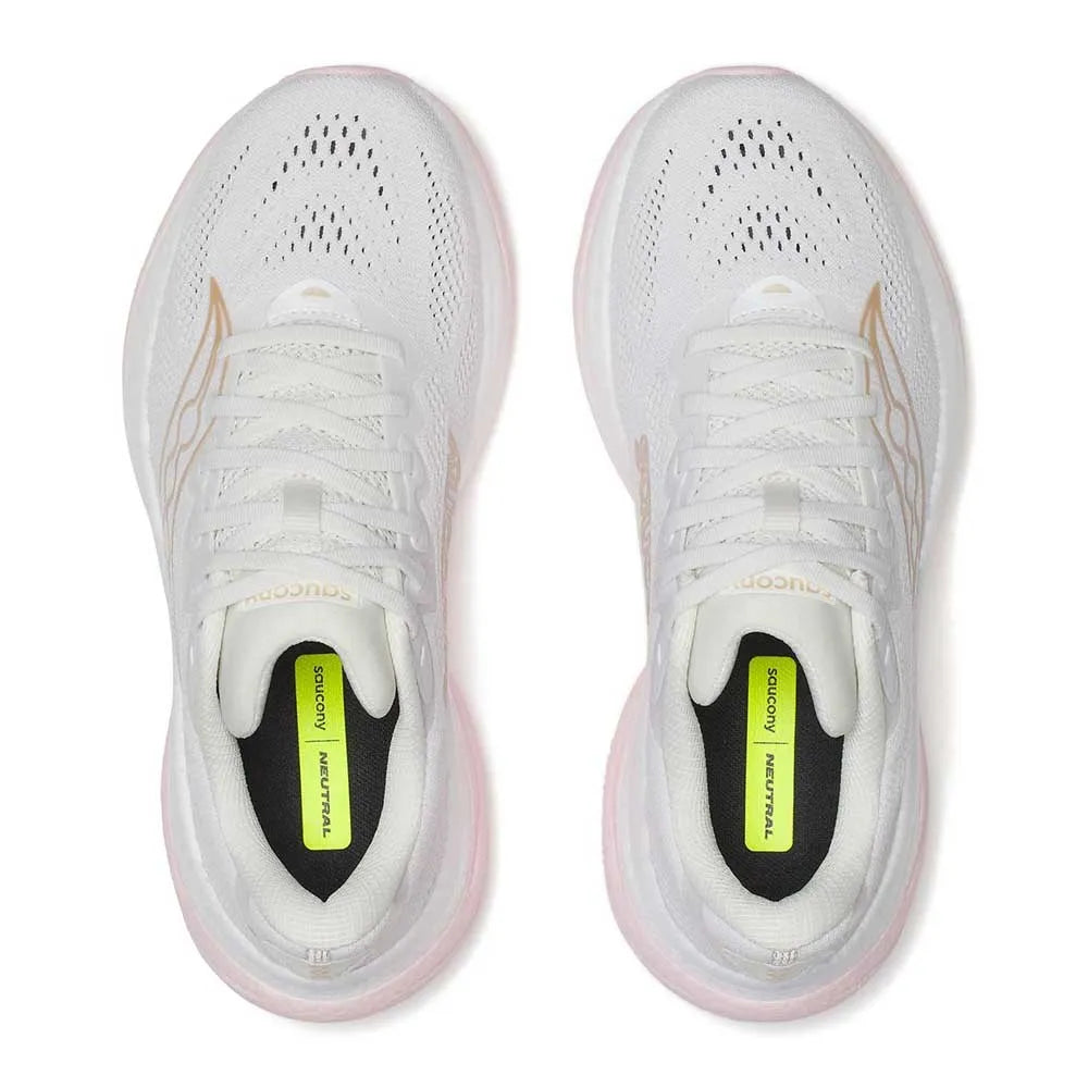 Saucony Ride 19 para mujer - Seda blanca