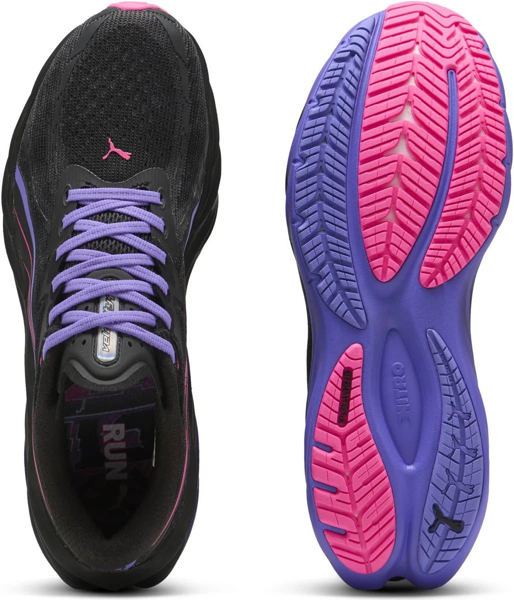 PUMA Womens Velocity Nitro 4 - PUMA BLACK-DARK AMETHYST