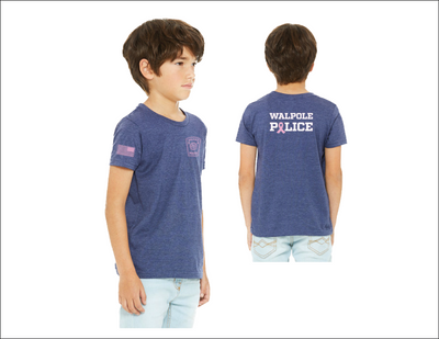 Camiseta juvenil con diseño CVC de concientización sobre el cáncer de mama del Departamento de Policía de Walpole (3001YCV)
