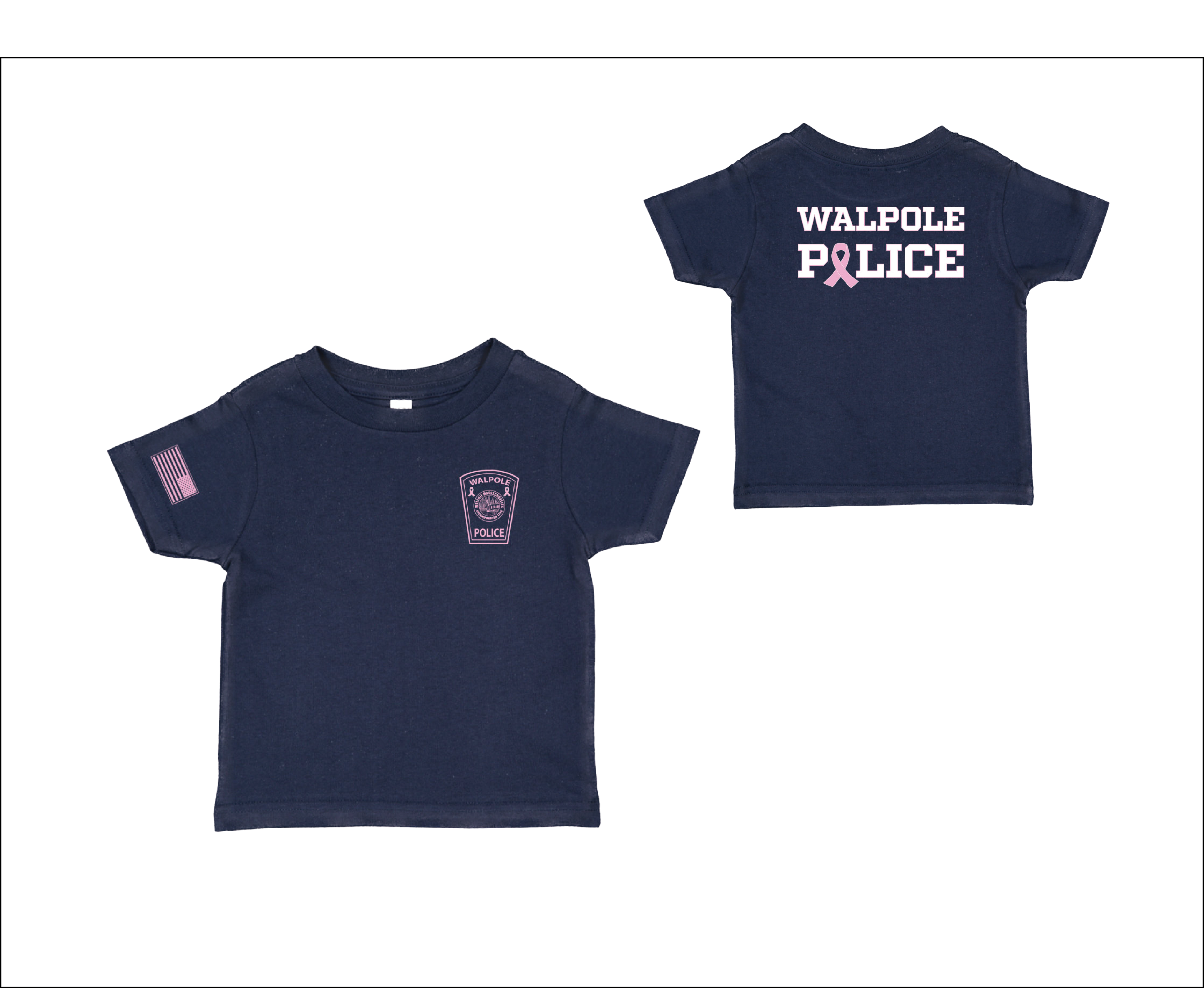 Walpole PD Breast Cancer Awareness Toddler Fine Jersey T-Shirt (3321)