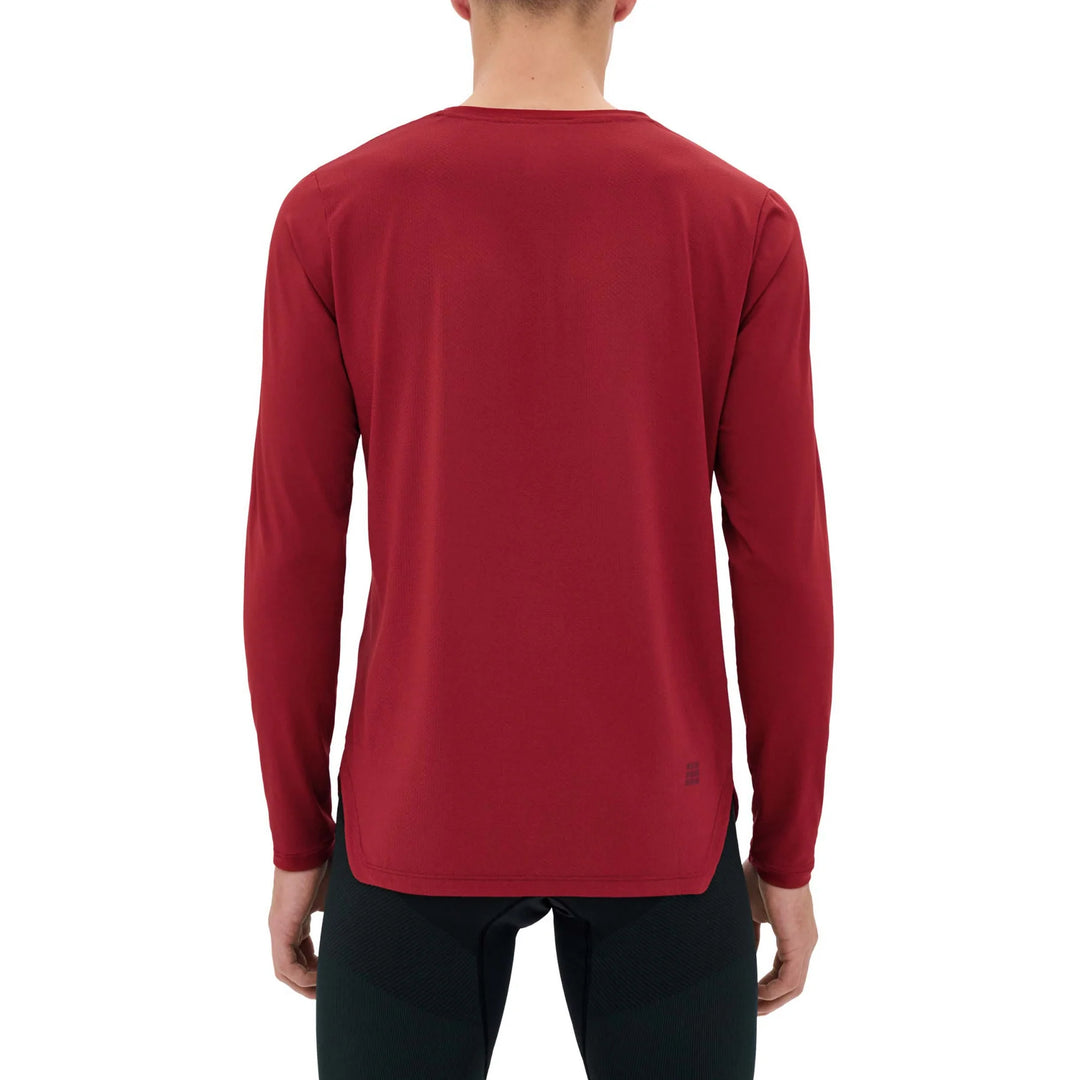 CEP Run Shirt Round Neck LS - Dark Red - MEN