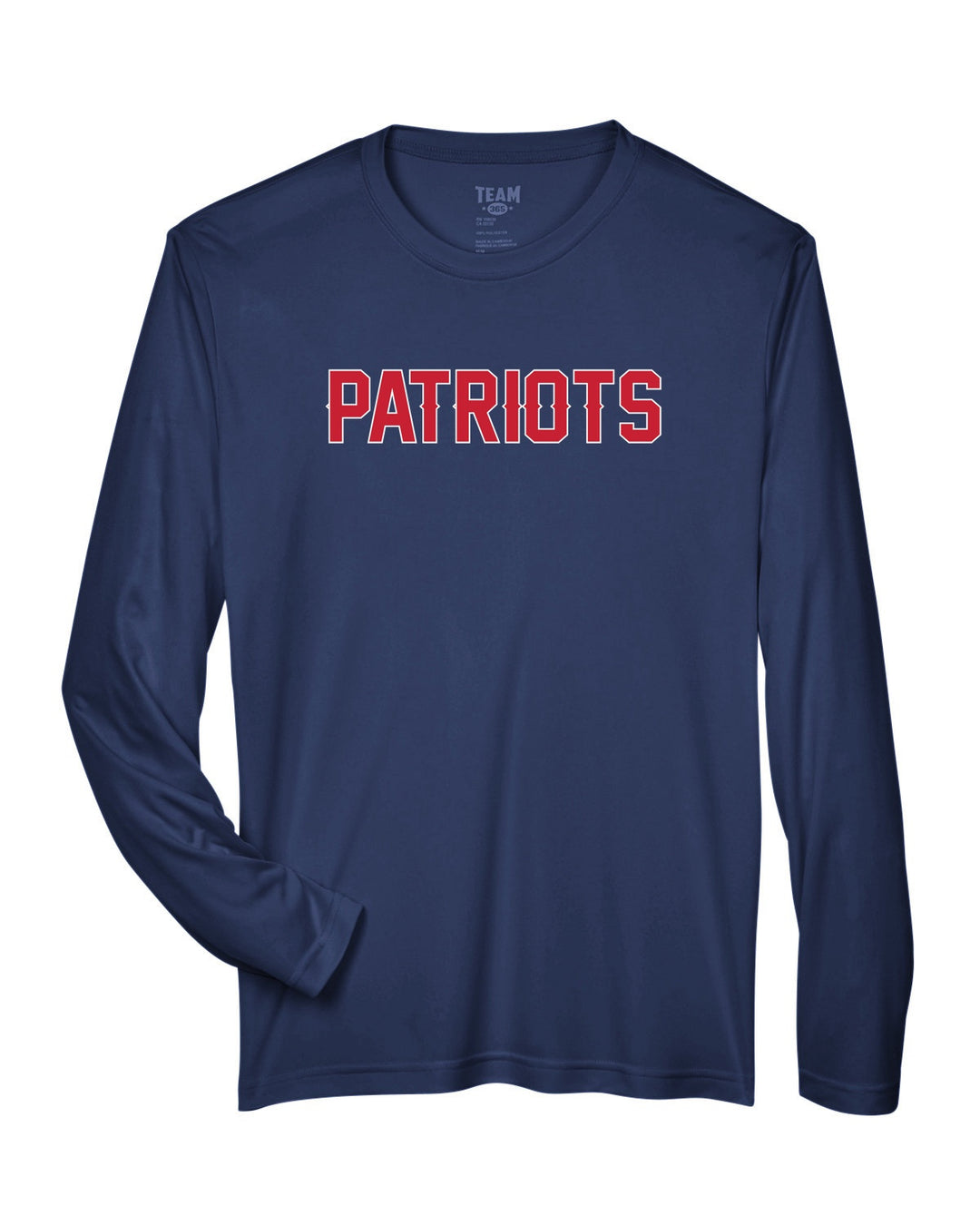 Flag Football Patriots Team 365 Men's Zone Performance Long-Sleeve T-Shirt (TT11L)