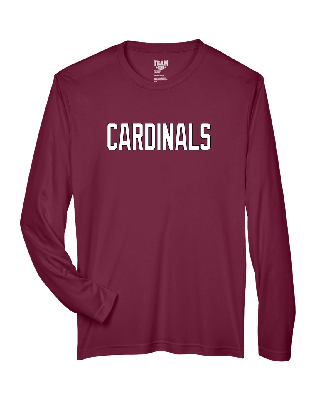 Flag Football Cardinals Team 365 Men's Zone Performance Long-Sleeve T-Shirt (TT11L)