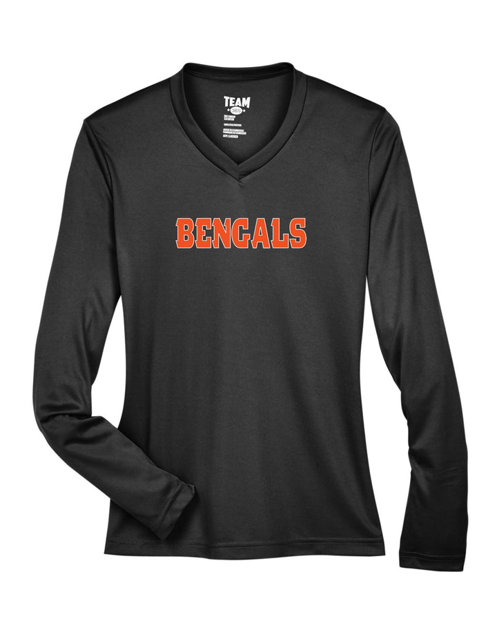 Camiseta de manga larga de rendimiento para mujer del equipo 365 de Flag Football Bengals (TT11WL)