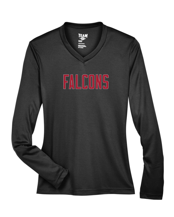 Flag Football Falcons Team 365 Women's Zone Performance Long-Sleeve T-Shirt (TT11WL)