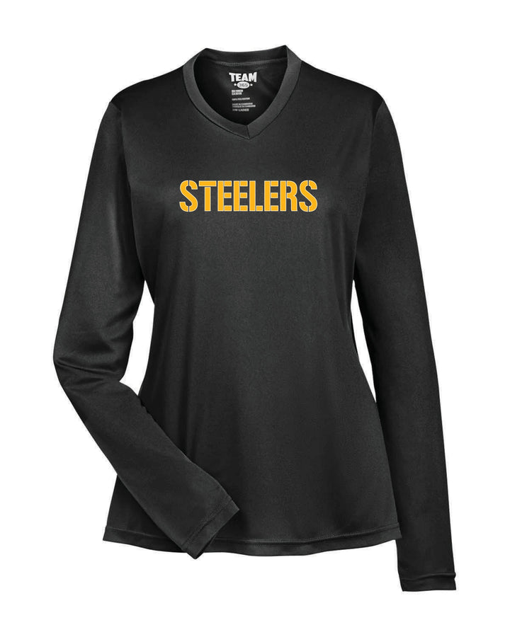 Flag Football Steelers Team 365 Women's Zone Performance Long-Sleeve T-Shirt (TT11WL)