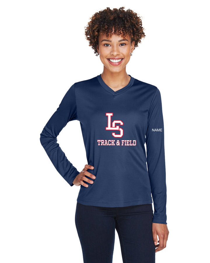 Camiseta de manga larga de rendimiento Zone para mujer del equipo 365 de Lincoln Sudbury Track &amp; Field (TT11WL)