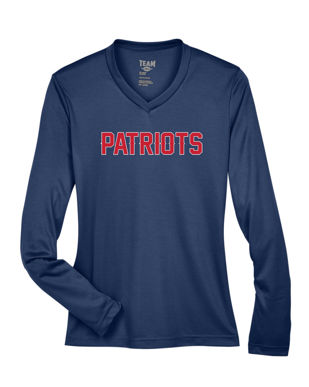 Flag Football Patriots Team 365 Women's Zone Performance Long-Sleeve T-Shirt (TT11WL)