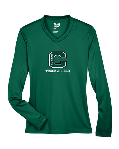 Canton Track & Field - Camiseta de manga larga de alto rendimiento para mujer del equipo 365 Zone (TT11WL)