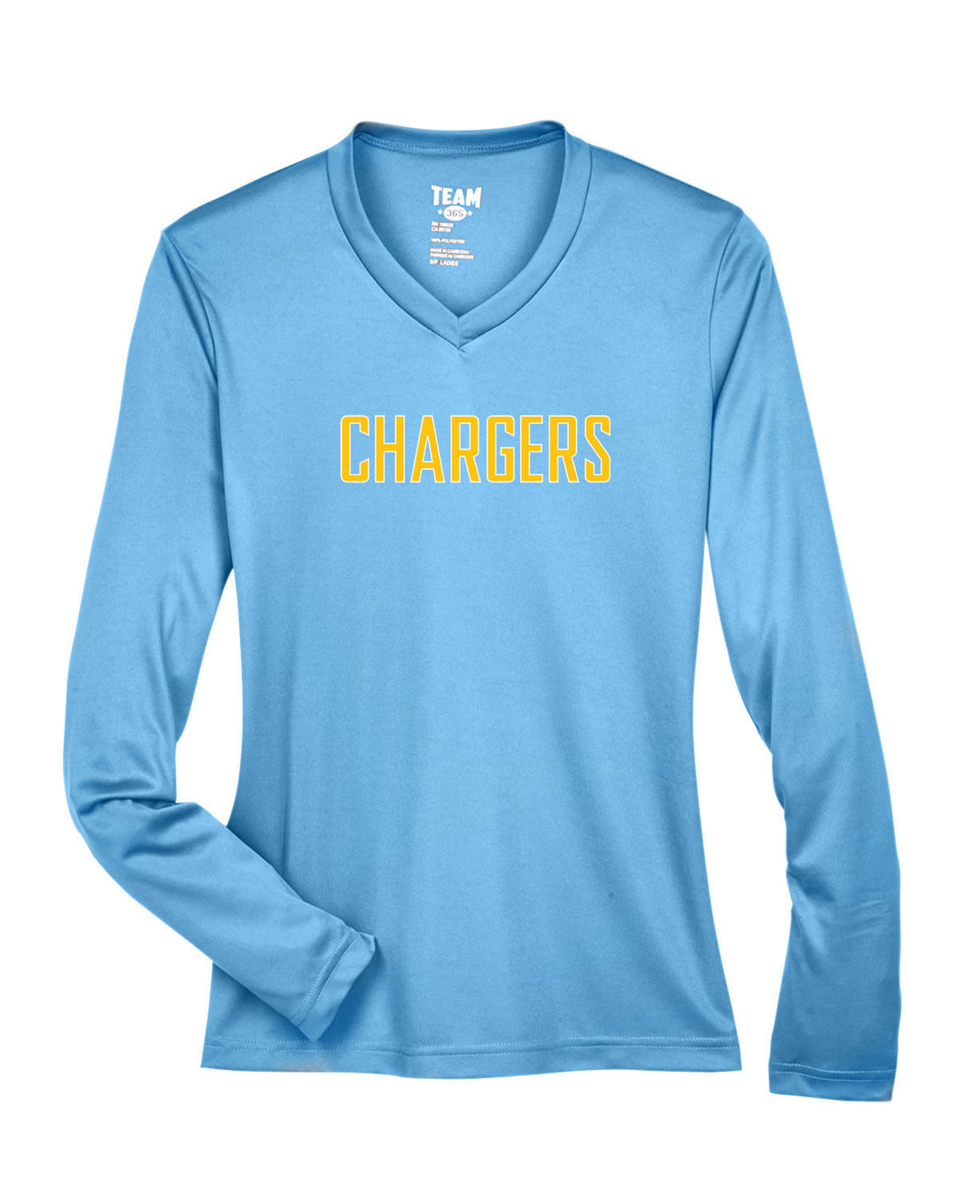 Camiseta de manga larga de rendimiento para damas de Flag Football Chargers - Team 365 Zone (TT11WL)