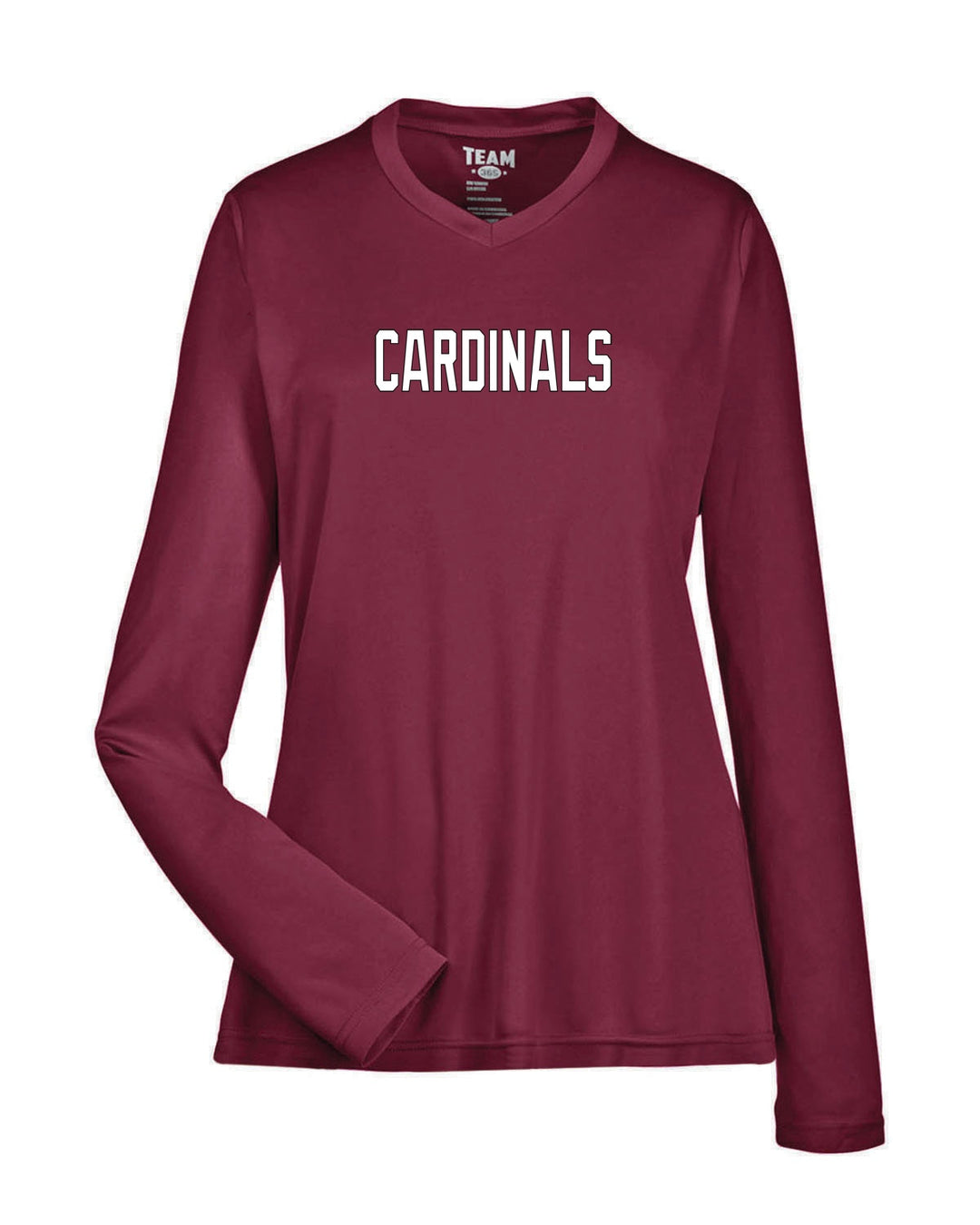 Flag Football Cardinals Team 365 Women's Zone Performance Long-Sleeve T-Shirt (TT11WL)