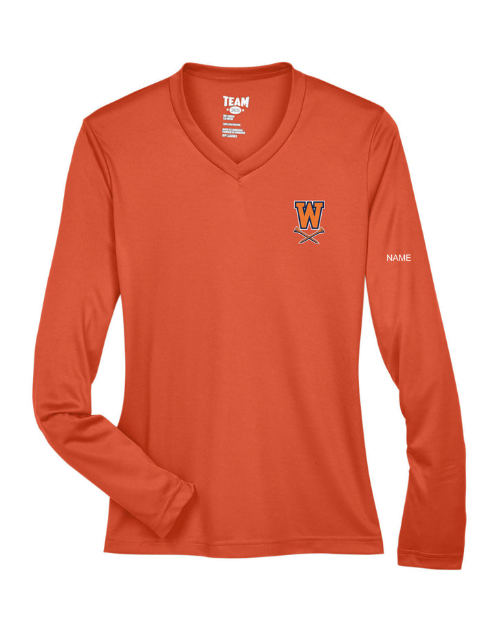 Camiseta de manga larga de rendimiento para damas de Walpole HS Golf - Team 365 Zone - TT11WL