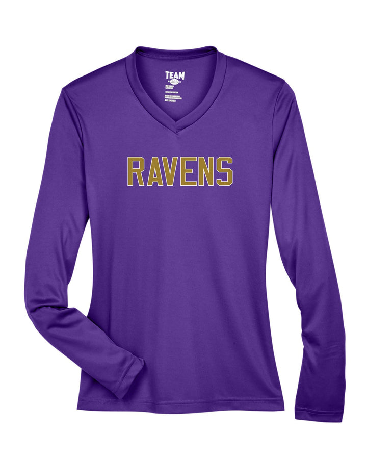 Flag Football Ravens Team 365 Women's Zone Performance Long-Sleeve T-Shirt (TT11WL)