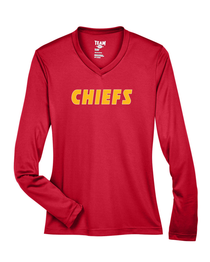 Flag Football Chiefs Team 365 Women's Zone Performance Long-Sleeve T-Shirt (TT11WL)