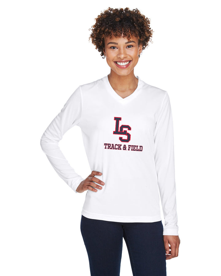 Camiseta de manga larga de rendimiento Zone para mujer del equipo 365 de Lincoln Sudbury Track &amp; Field (TT11WL)